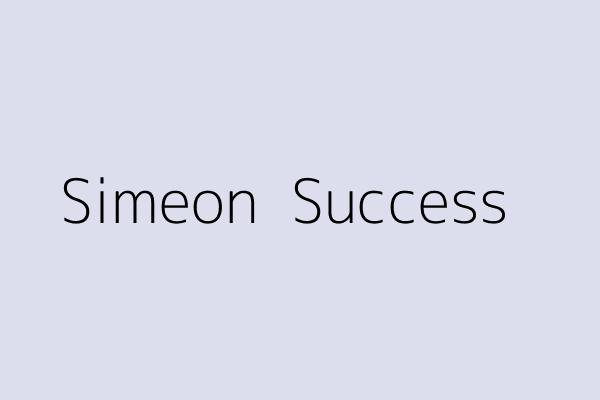 Simeon  Success